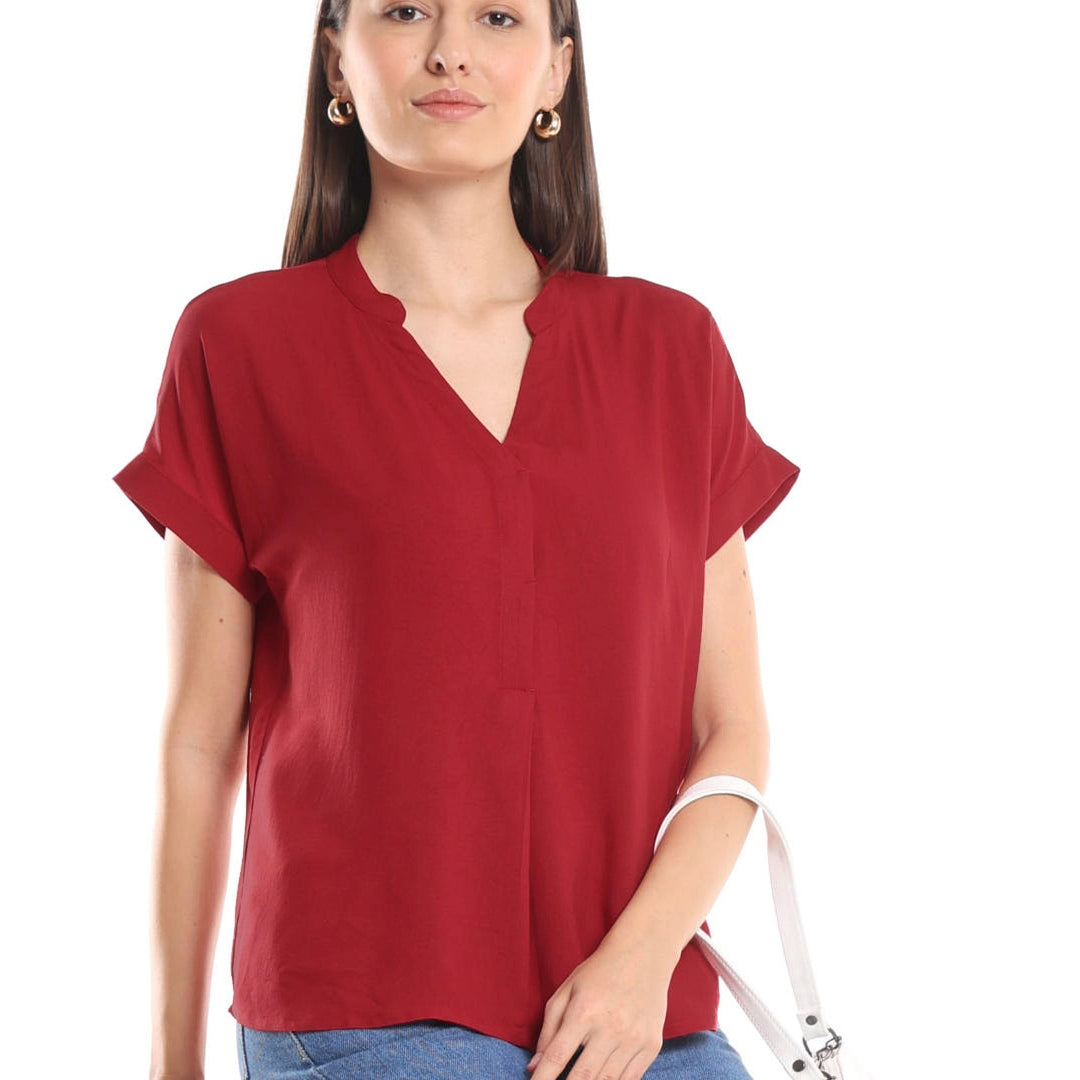 Claire Red Stylish Formal Top