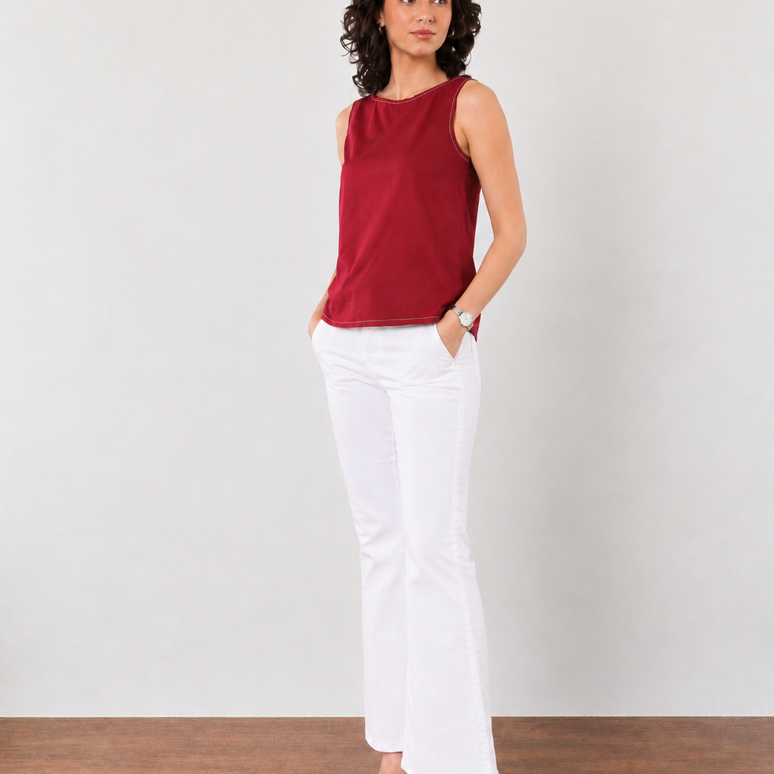 Etta Cotton Classy Formal Sleeveless Top