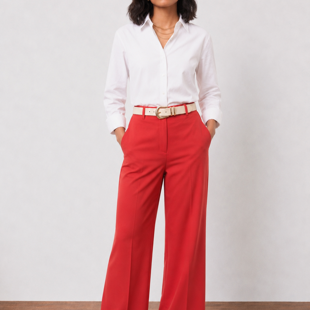 Garnet Pleated Broad Pants