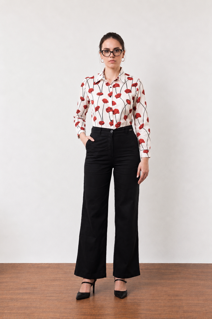 Greth Red Floral Print Shirt