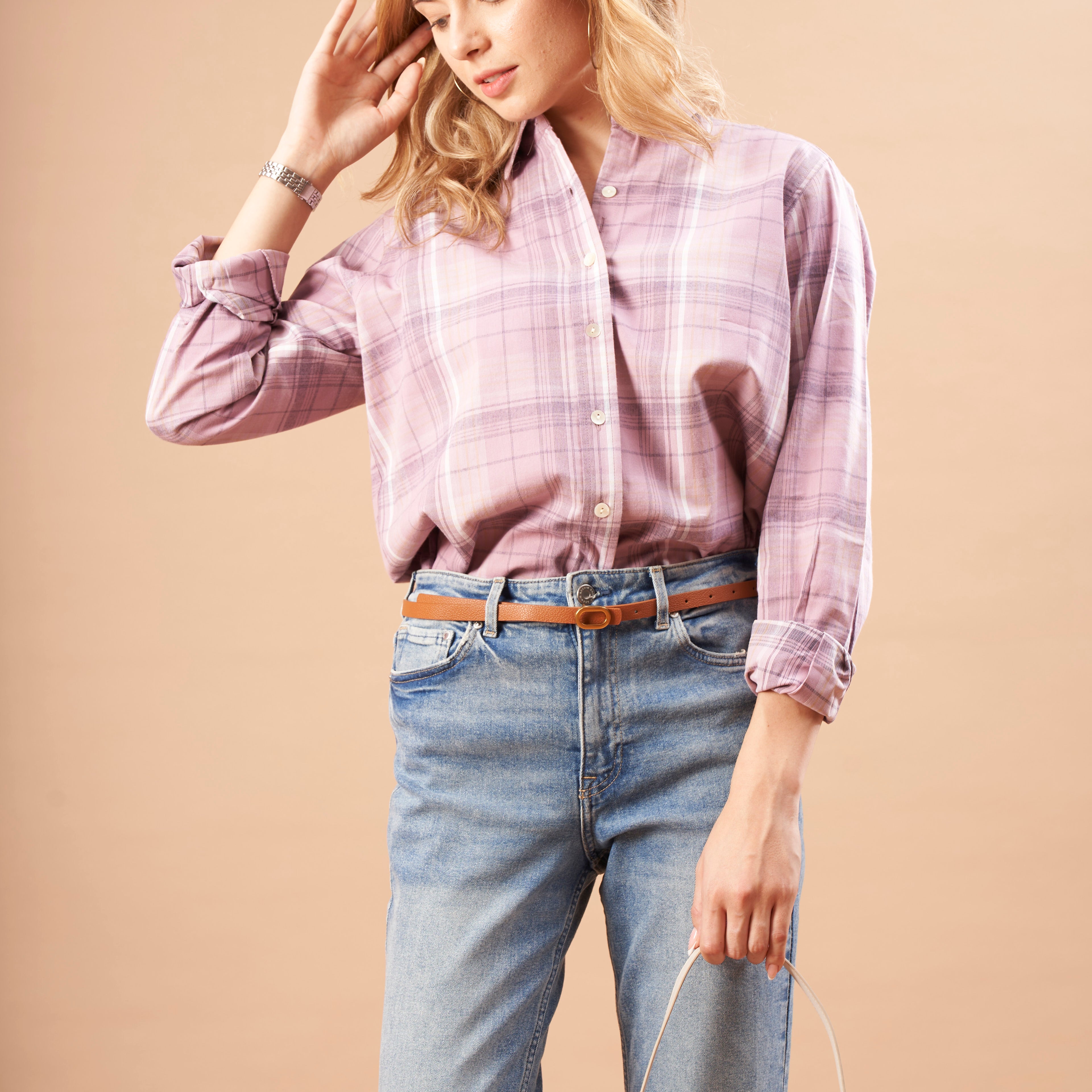 Doralynn Checks Cotton Office Casual Shirt