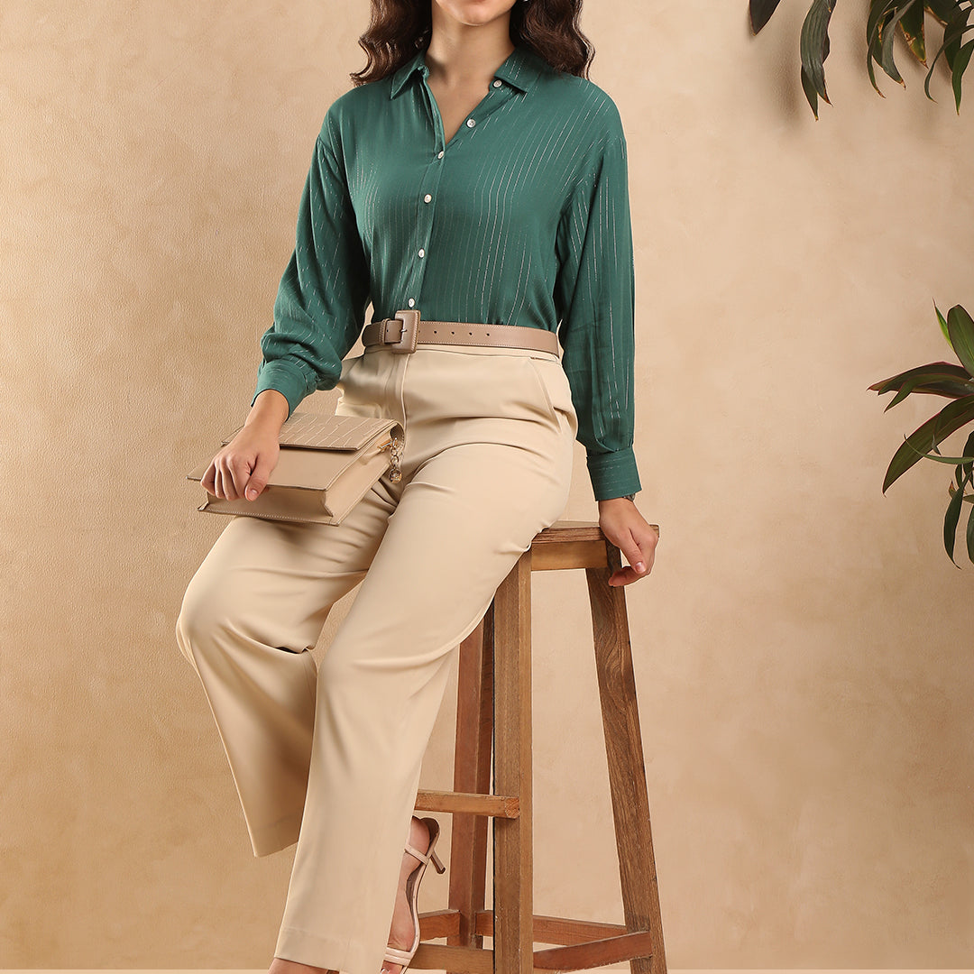 Daphne Striped Viscose Party Shirt