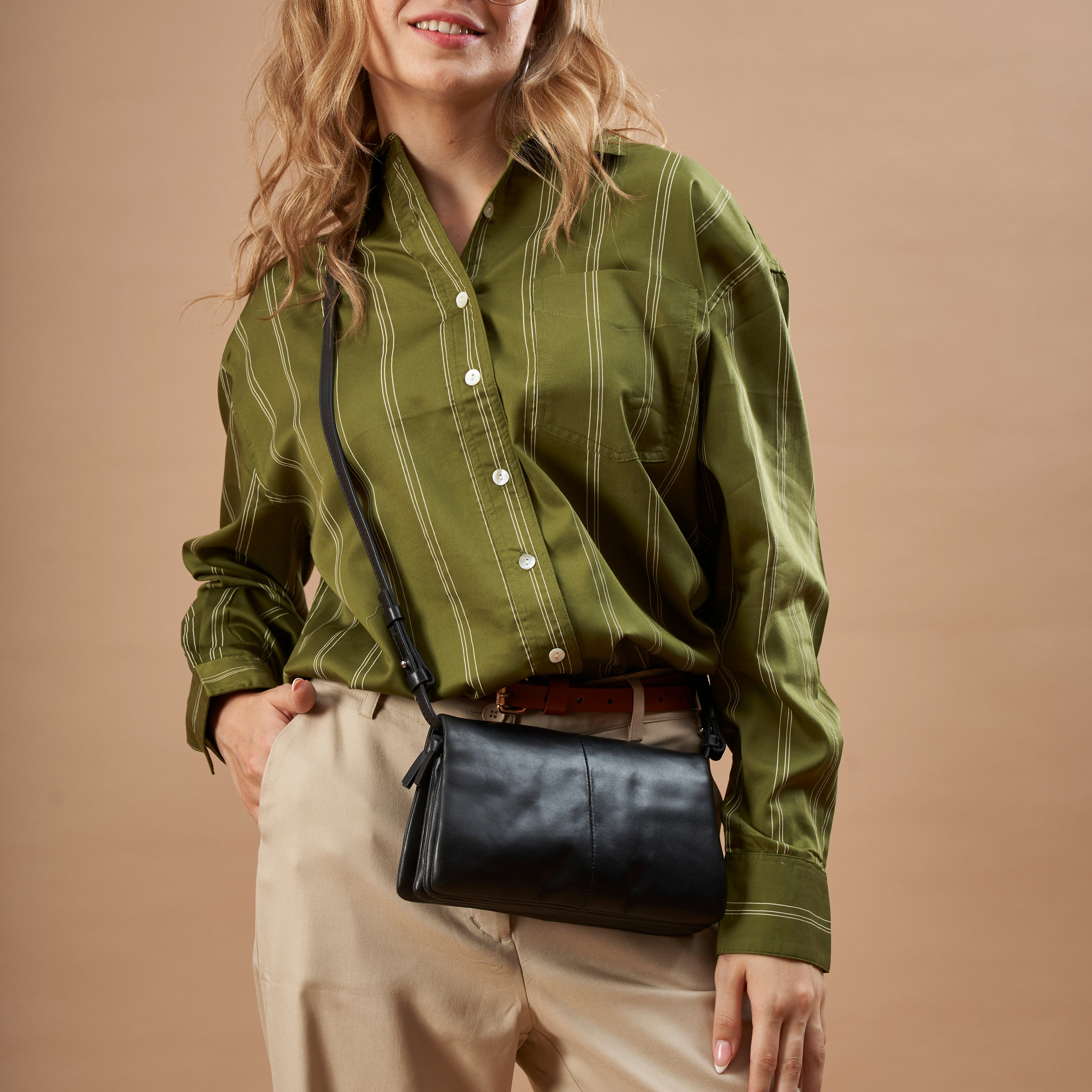 Darlina Striped Cotton Oversized Shirt