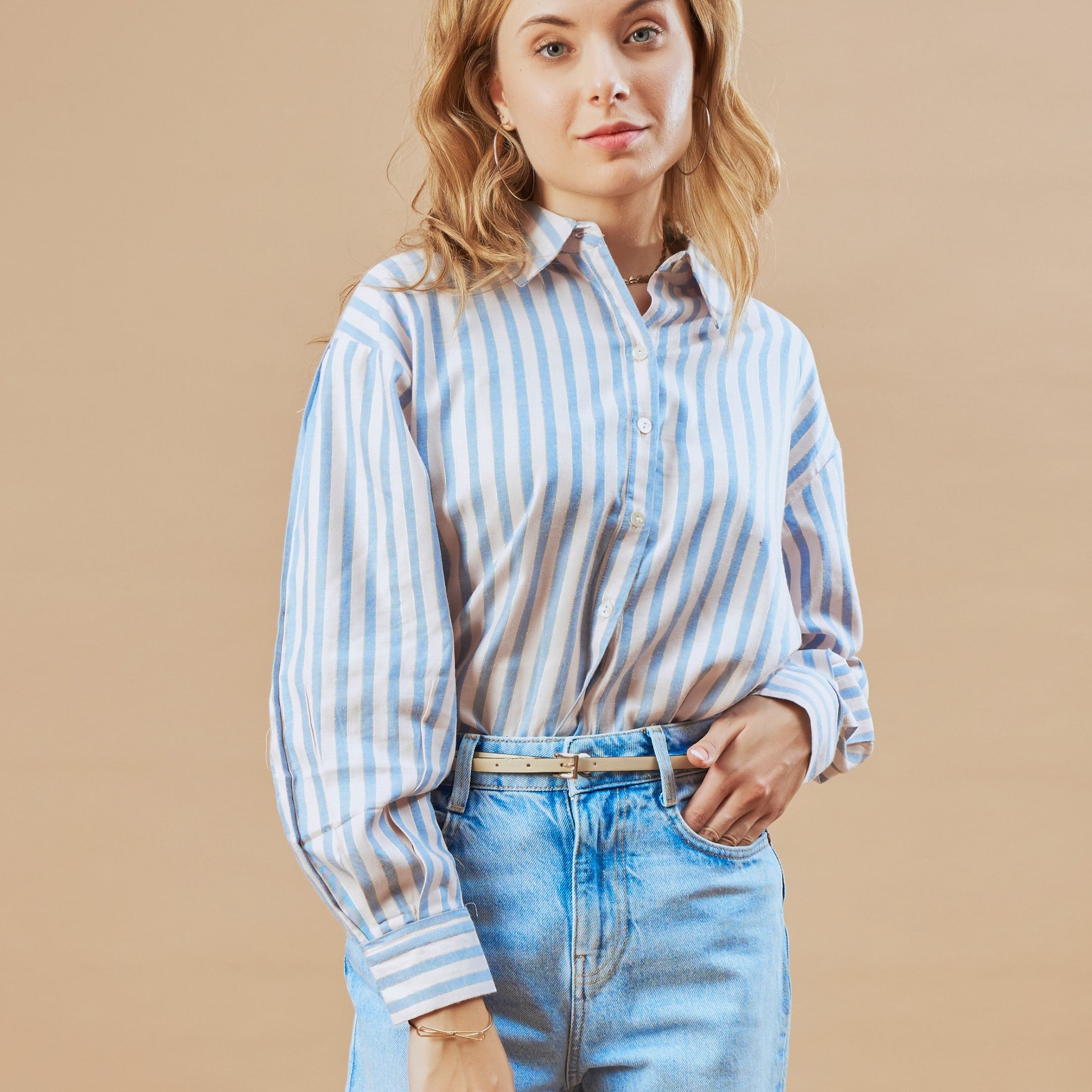 Darryl Striped Viscose Casual Shirt