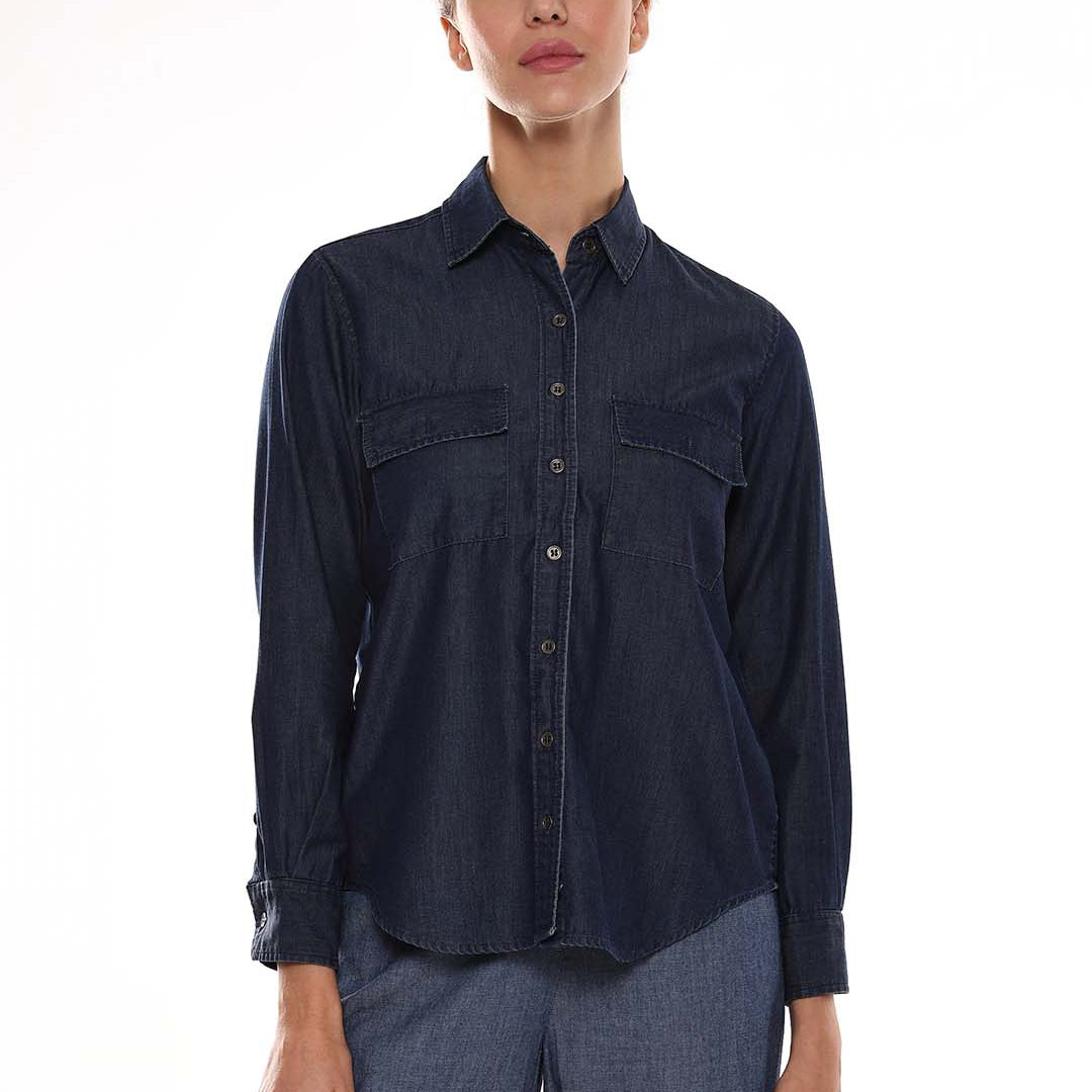 Arena Indigo Blue Denim Utility Shirt