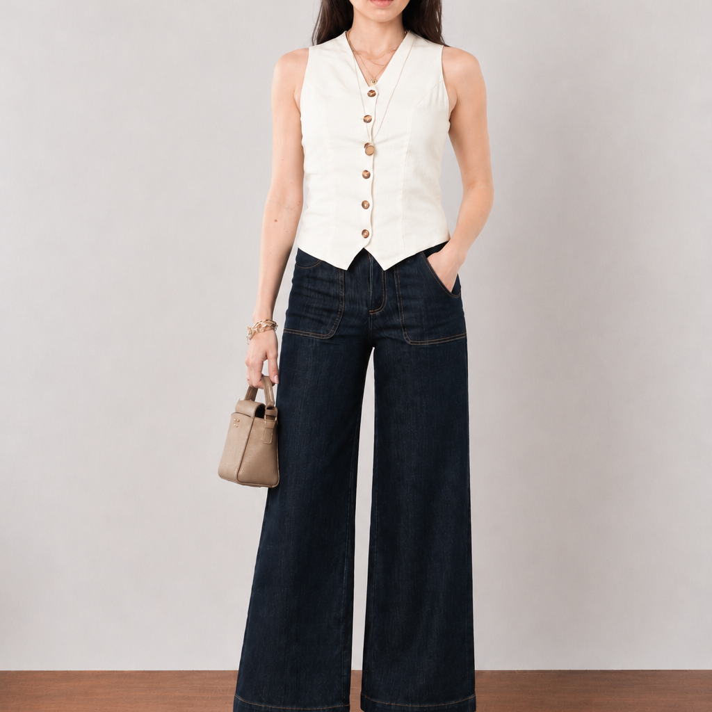 Ginger Linen Vest