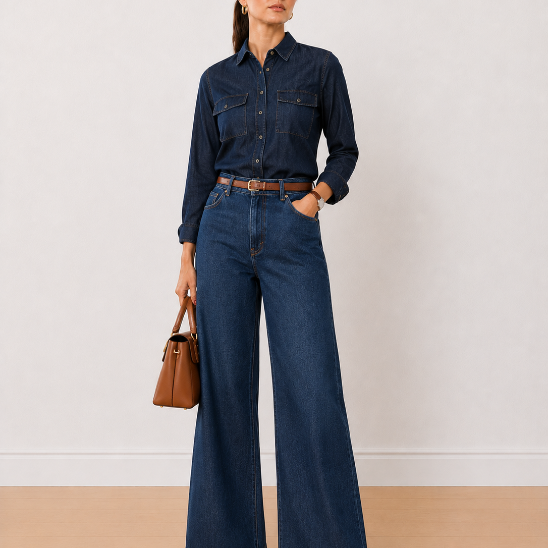 Arena Indigo Blue Denim Utility Shirt