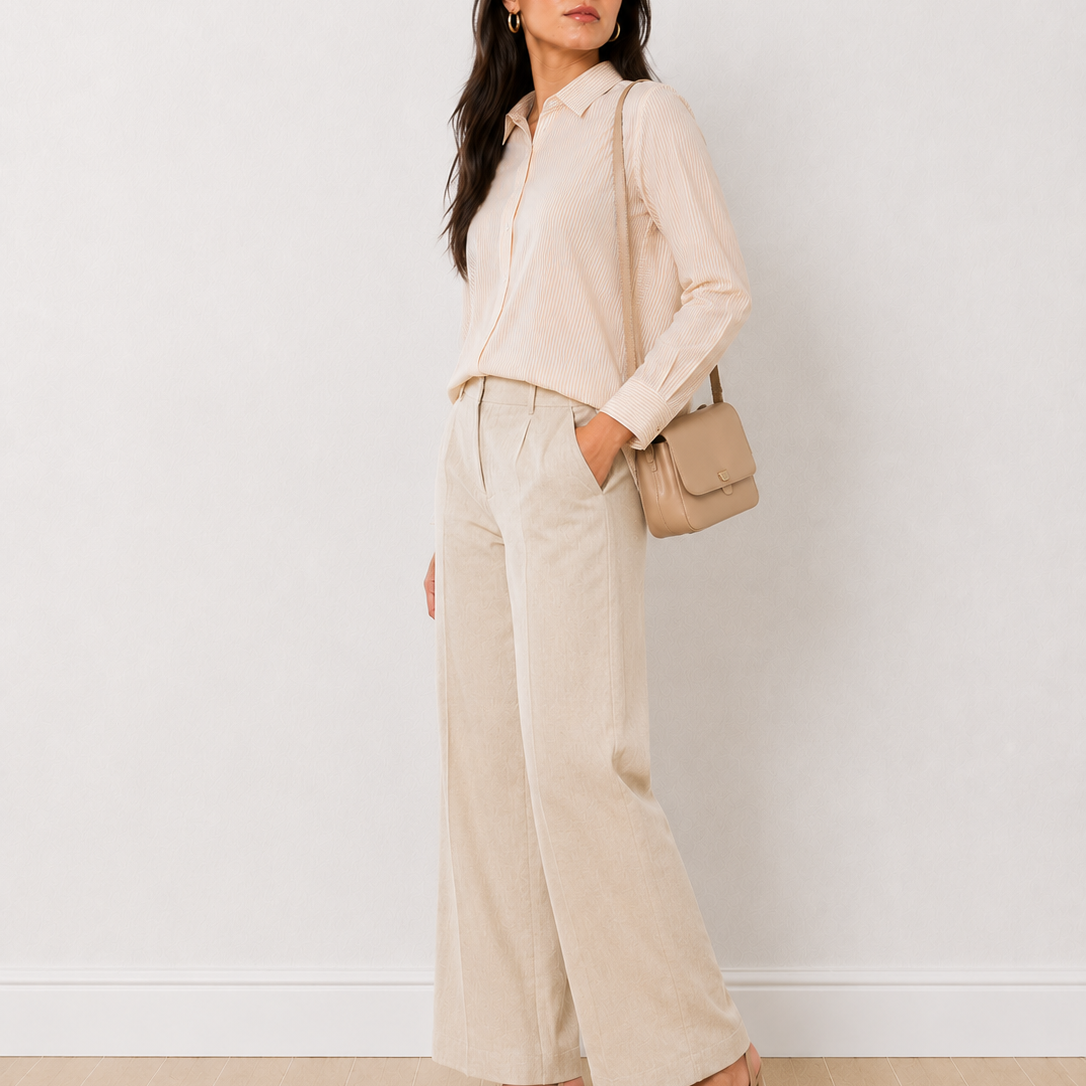 Aksa Striped Cotton Formal Shirt