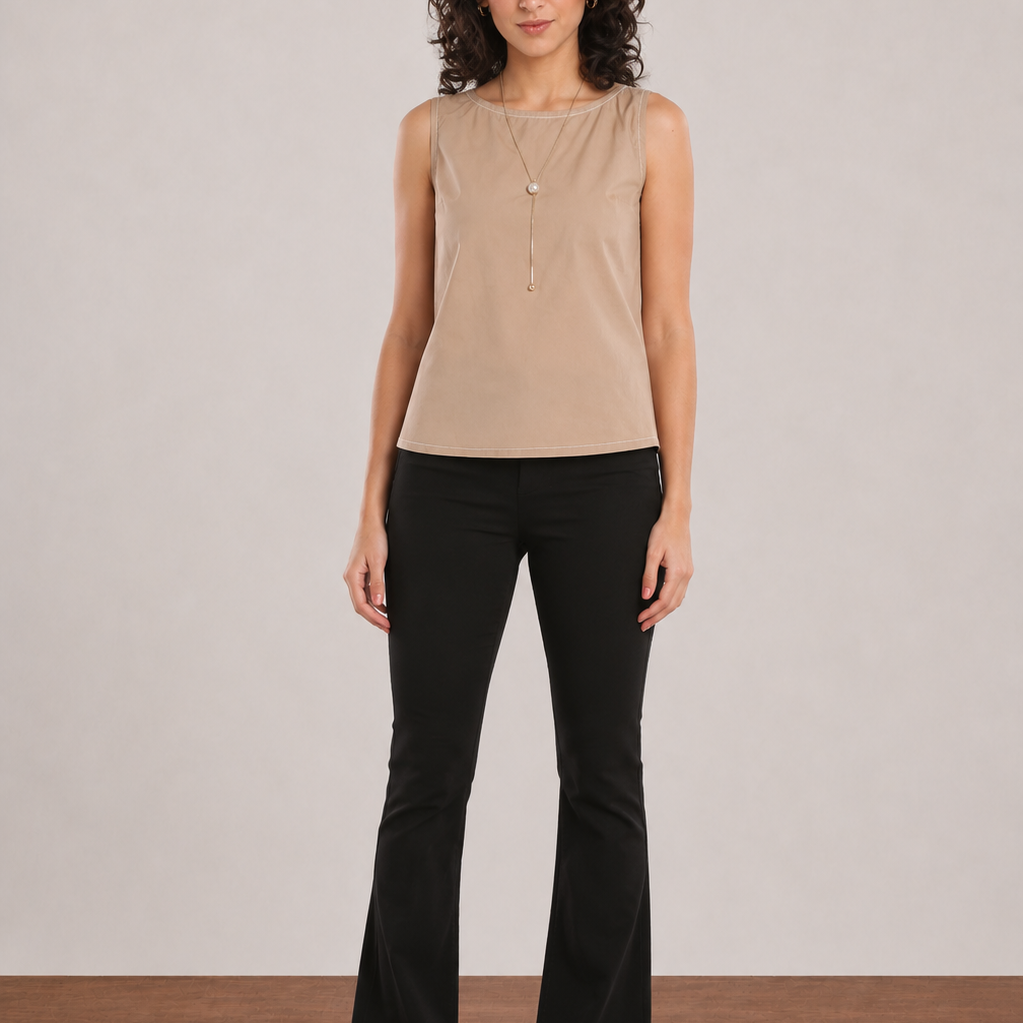 Etta Cotton Classy Formal Sleeveless Top