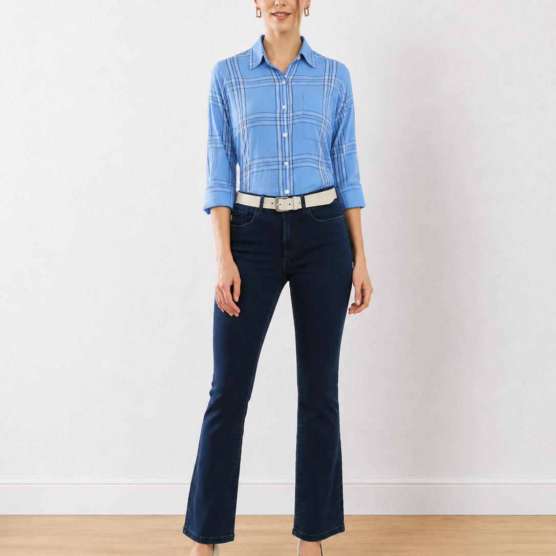 Earnia Checks Cotton Office Shirt