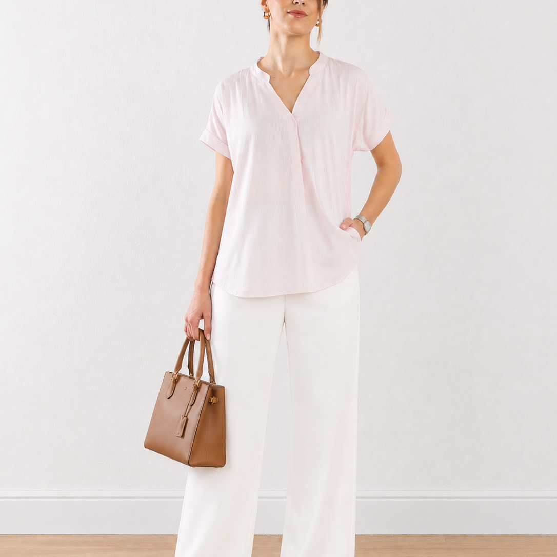 Ellora Stripes Formal Top