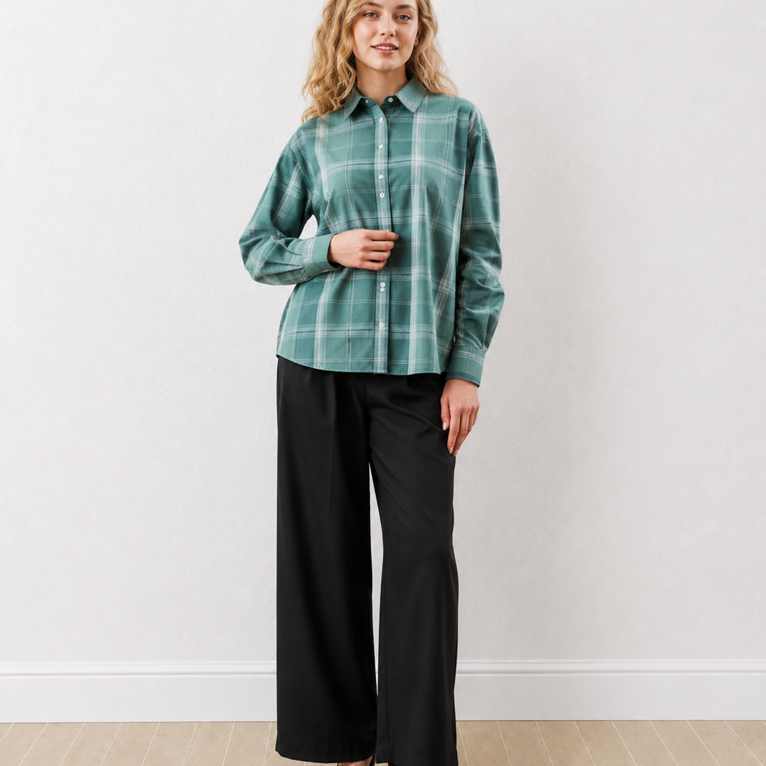 Doralynn Checks Cotton Office Casual Shirt