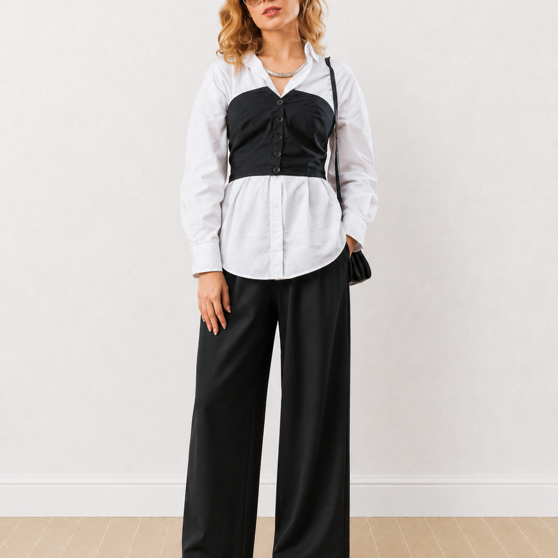 Dixie Stylish Shirt-Corset Set