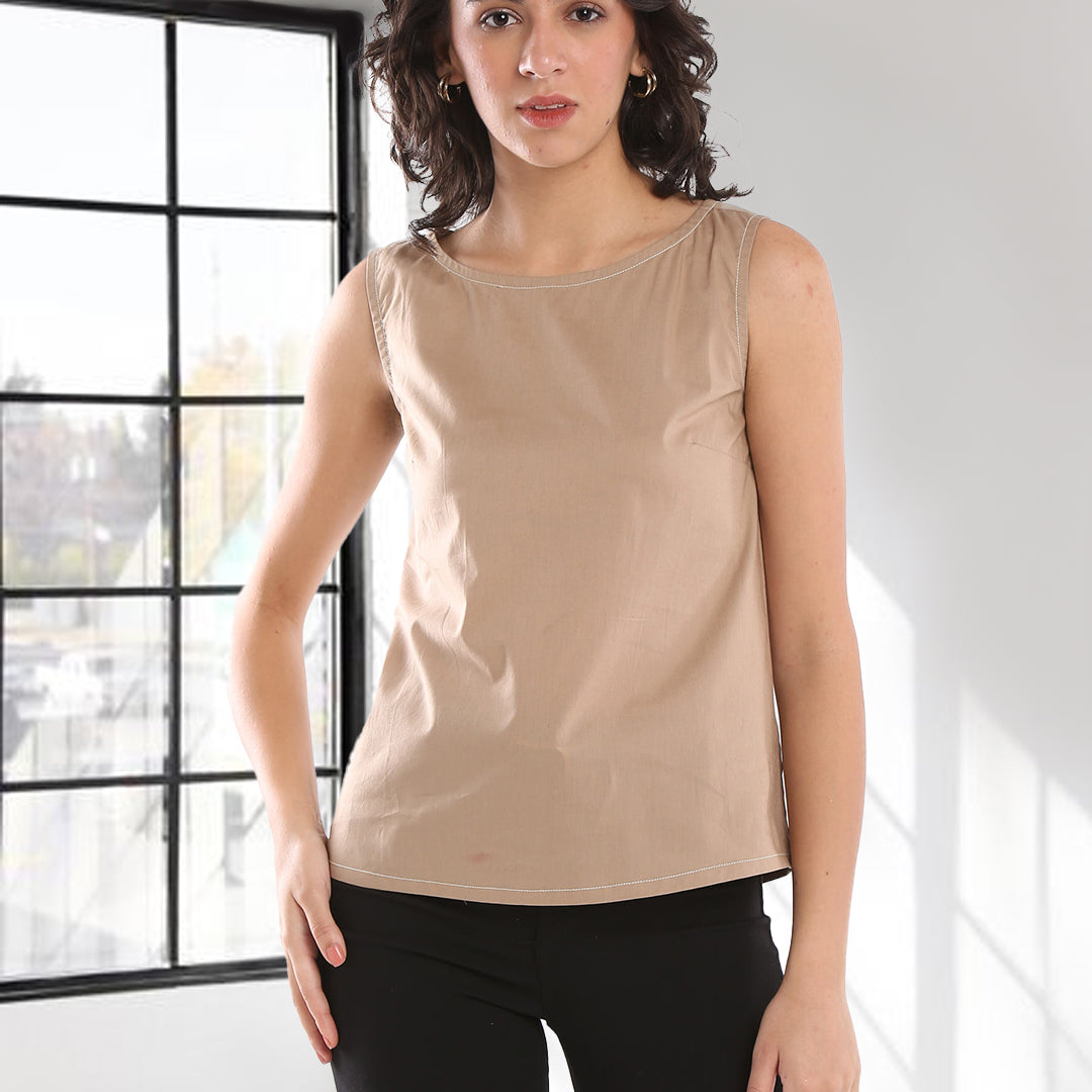 Etta Cotton Classy Formal Sleeveless Top