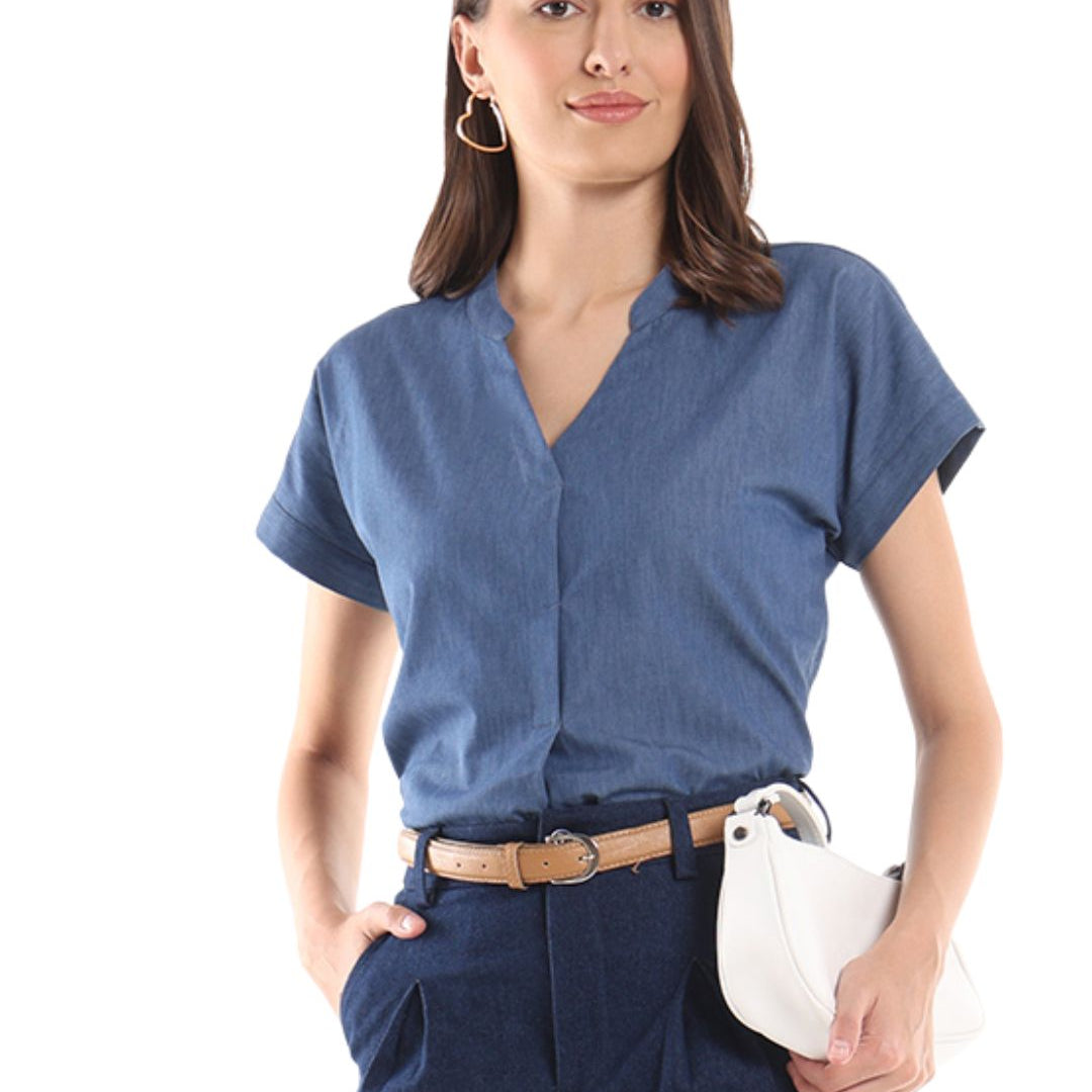 Cora Denim Stylish Plus Size Top