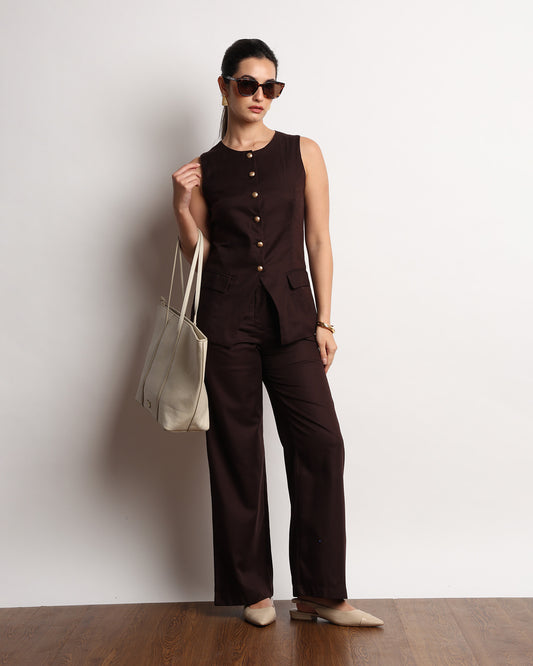 Harriet Vest with Golden Buttons