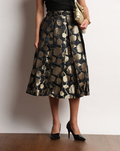 Hivani Brocade Midi Skirt