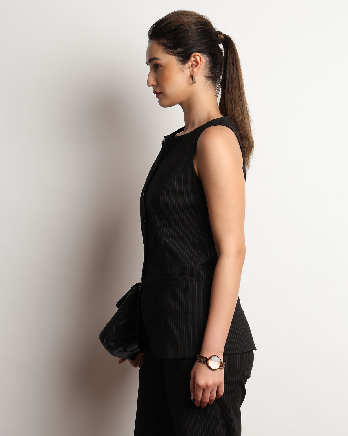 Heading Pinstriped Vest