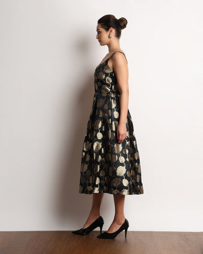Honoria Brocade Midi Dress