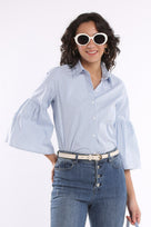 Erica Blue & White Stripes Stylish Formal Shirt