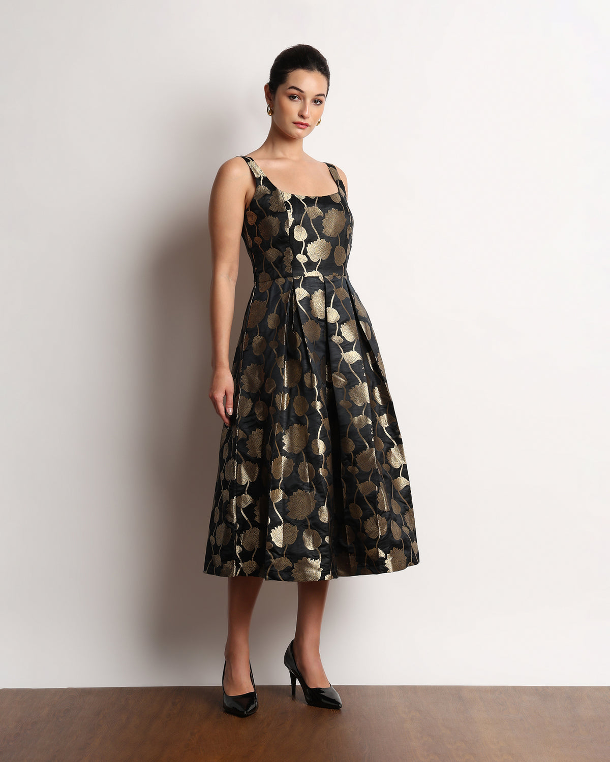 Honoria Brocade Midi Dress