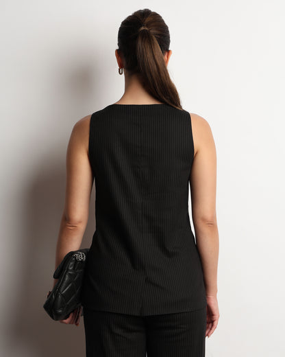 Heading Pinstriped Vest