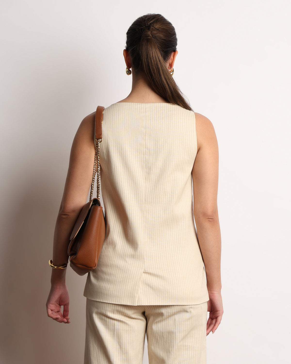 Heading Pinstriped Vest