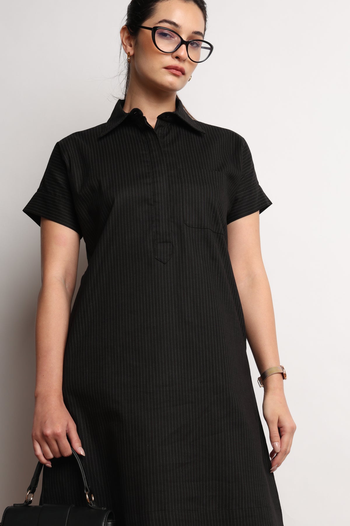 Hetul Pinstriped Dress