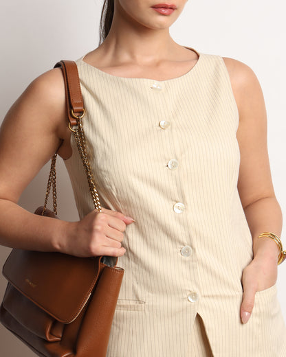 Heading Pinstriped Vest