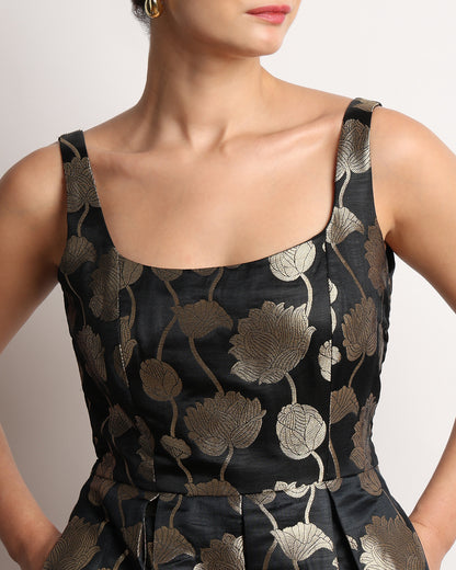 Honoria Brocade Midi Dress