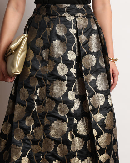 Hivani Brocade Midi Skirt