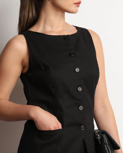 Heading Pinstriped Vest