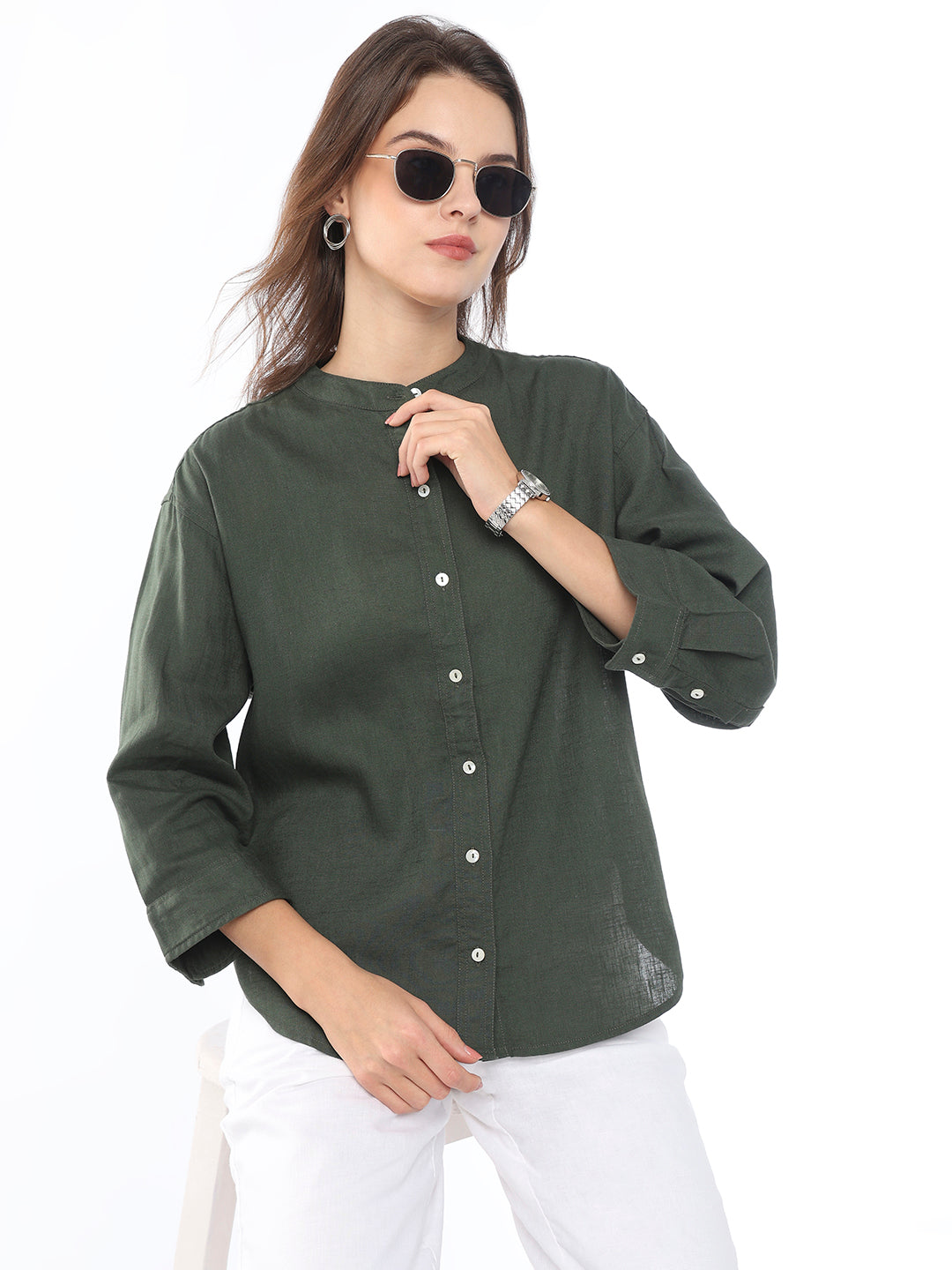 Forest Cotton Linen Shirt