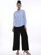 Aria Sky Blue Oxford Cotton Shirt for Women - Zurich fit from GAZILLION - Full Standing Stylised Look