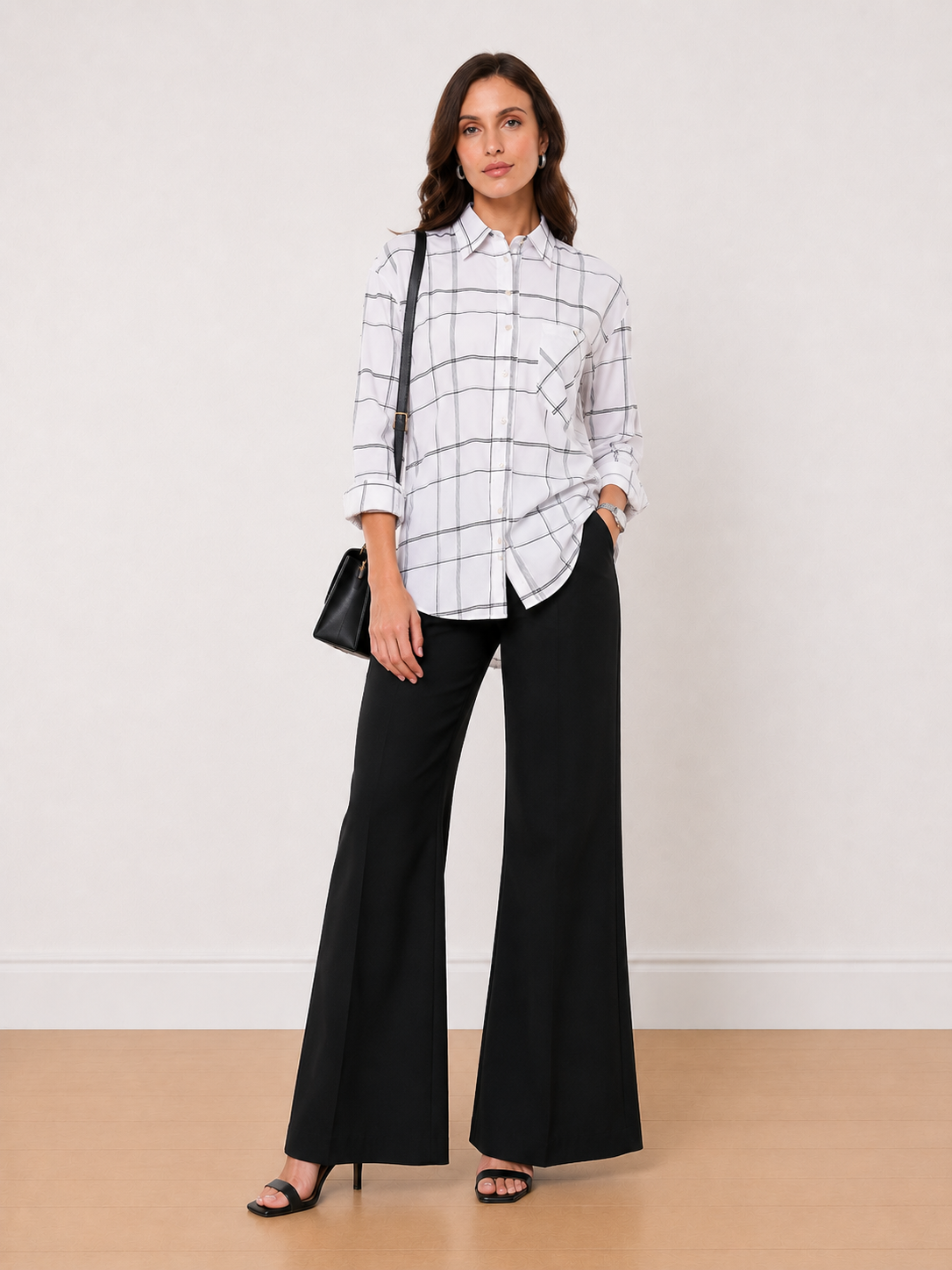 Alivia Checks Cotton Oversized Shirt