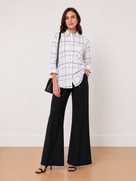 Alivia Checks Cotton Oversized Shirt