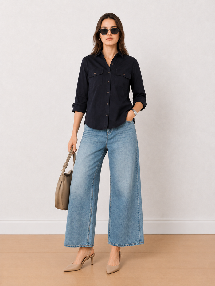 Analia Cotton Utility Shirt
