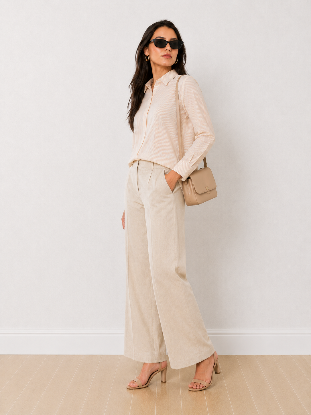 Aksa Striped Cotton Formal Shirt