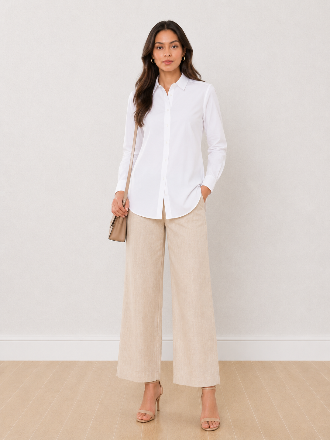 Alisha White Longline Cotton Shirt