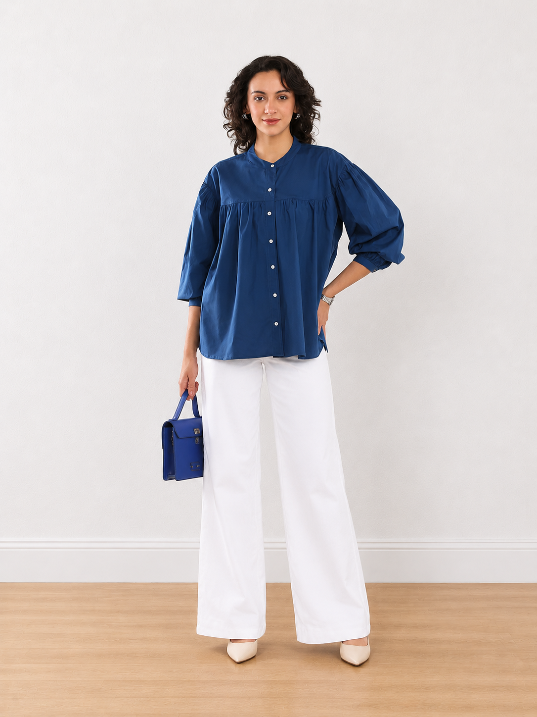 Ellie Blue Stylish Cotton Shirt