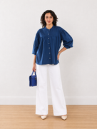 Ellie Blue Stylish Cotton Shirt