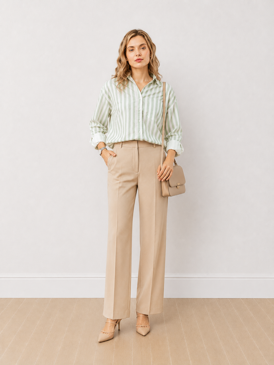 Delilah Stripped Cotton Oversized Shirt