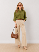 Darlina Striped Cotton Oversized Shirt