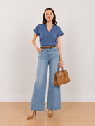 Cora Denim Stylish Plus Size Top