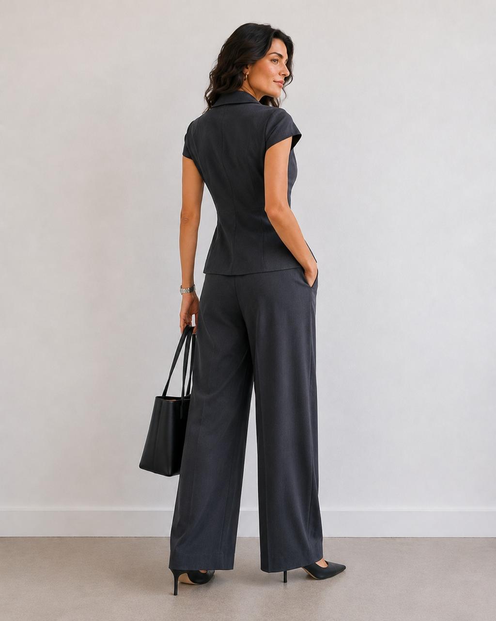 Henriet Short Sleeve Blazer Top