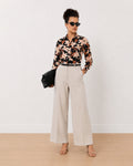 Bethany Black Floral Print Cotton Shirt