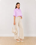 Christian Lavender Cropped Shirt