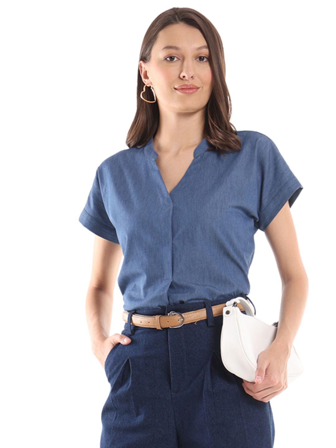 Cora Denim Stylish Plus Size Top