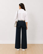 Dill white self striped formal shirt, back view showing the centre back pleat