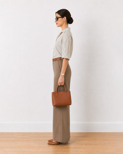 Empathy black and ivory oversized cotton shirt with a relaxed oversized fit, side profile view